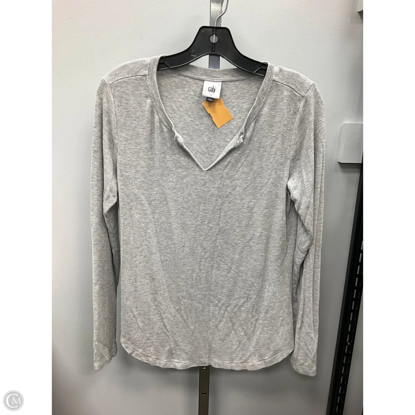Top Long Sleeve By Cabi In Grey, Size: S