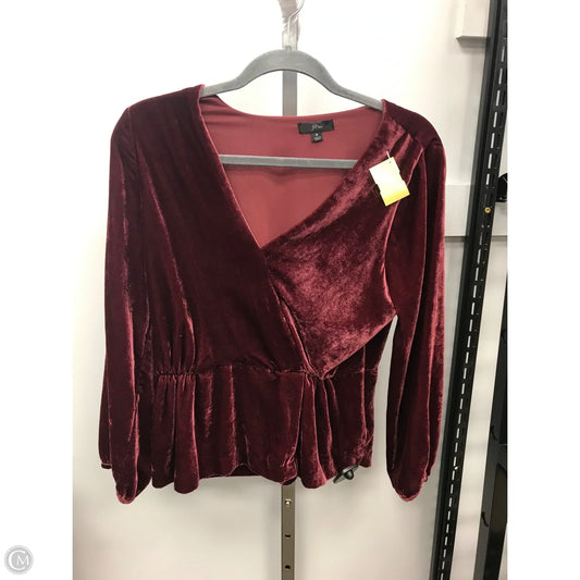 Top Long Sleeve By J. Crew In Maroon, Size: 8