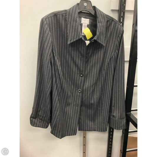 Blazer By Emma James In Striped Pattern, Size: 16
