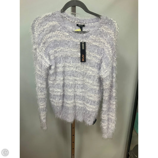 Sweater By Apt 9 In Purple & White, Size: Mp