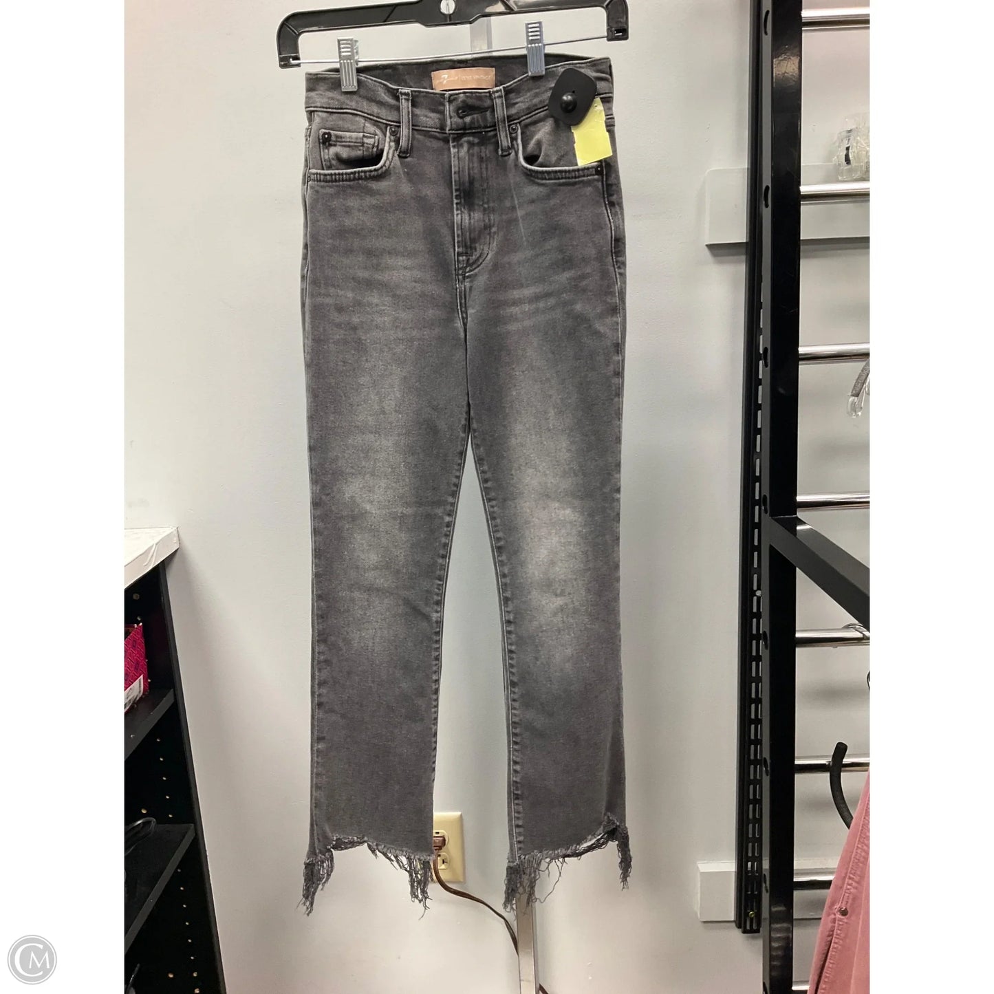 Jeans Straight By 7 For All Mankind In Grey Denim, Size: 0