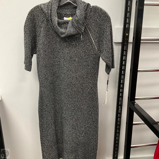 Dress Sweater By Calvin Klein In Black & Silver, Size: S