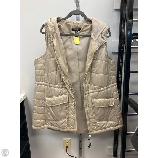 Vest Puffer & Quilted By Style And Company In Cream, Size: 2x