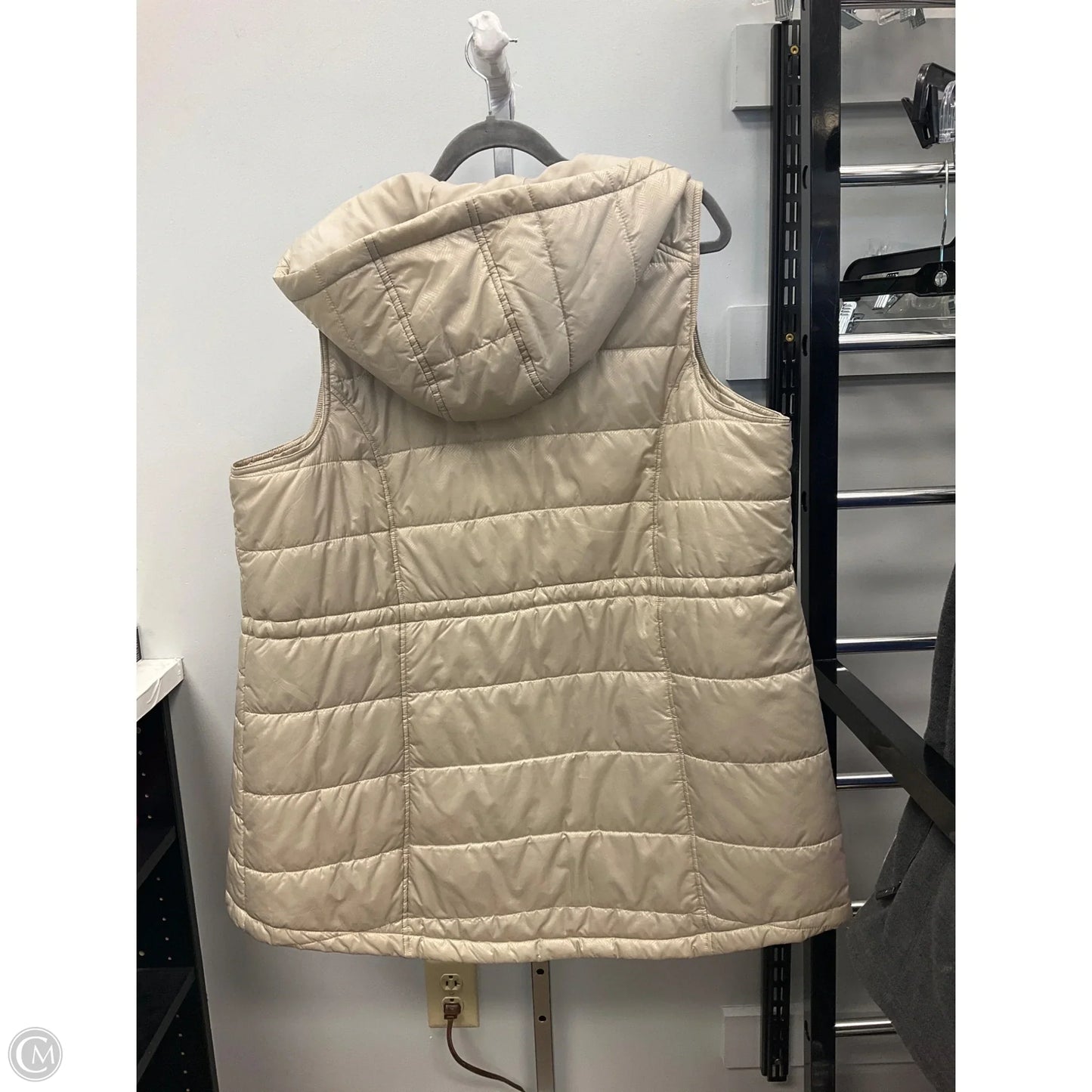 Vest Puffer & Quilted By Style And Company In Cream, Size: 2x