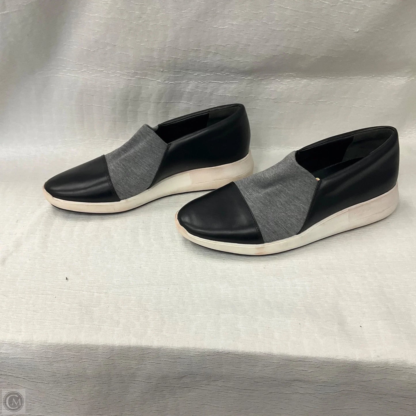 Shoes Sneakers By Via Spiga In Black & Grey, Size: 7.5