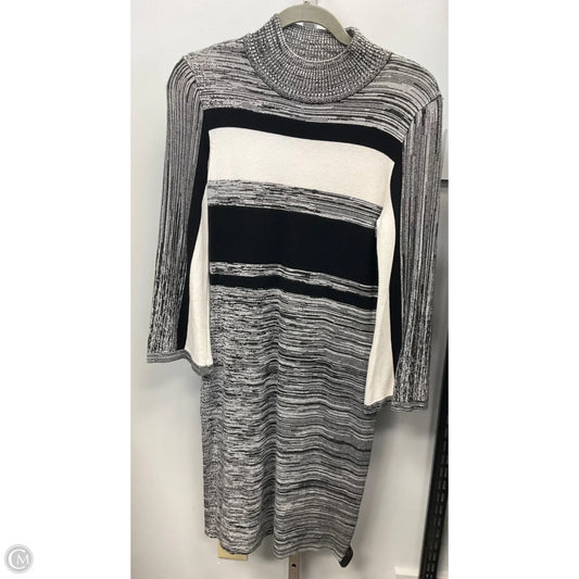 Dress Sweater By Dana Buchman In Black & White, Size: M
