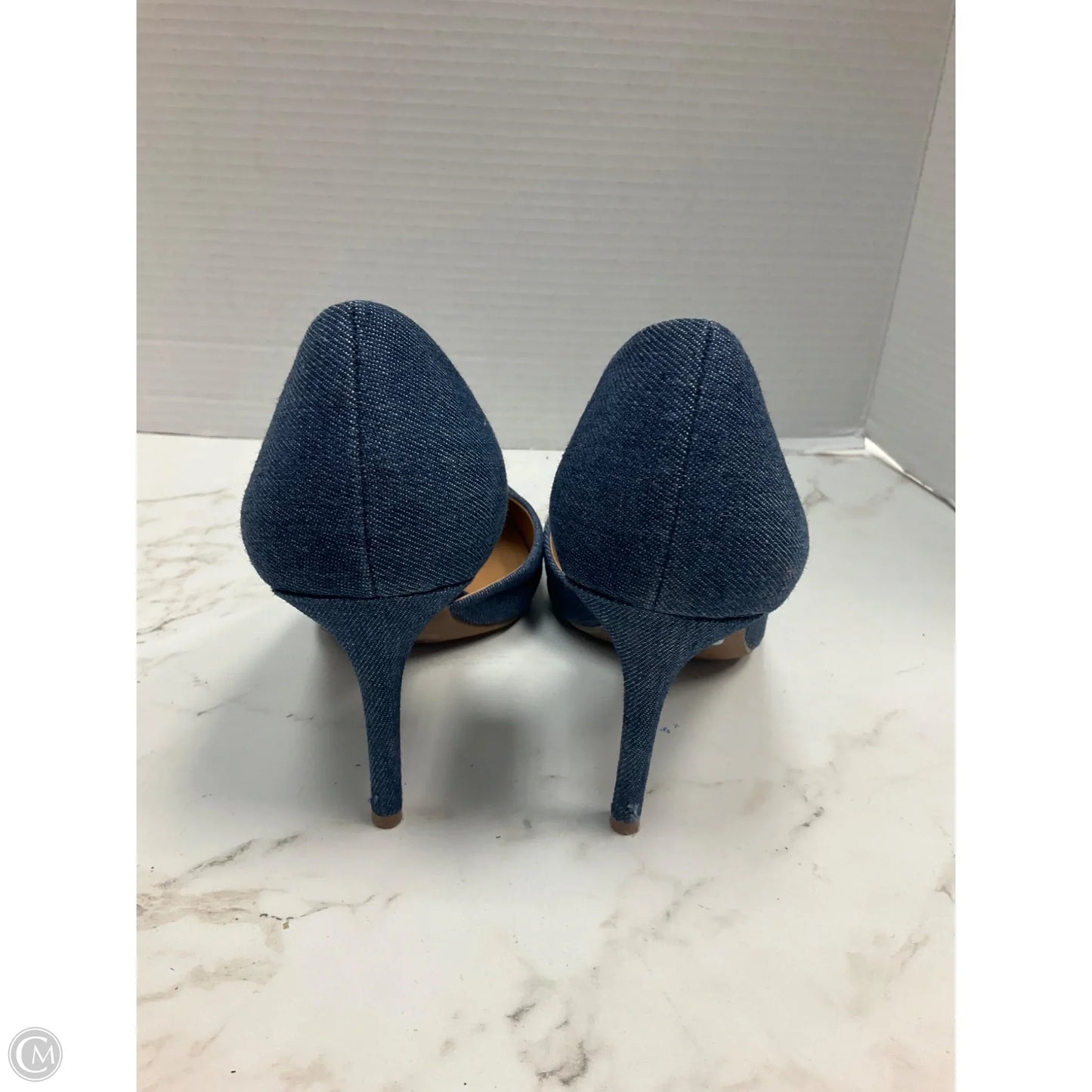 Shoes Heels Stiletto By Jessica Simpson In Blue Denim, Size: 9