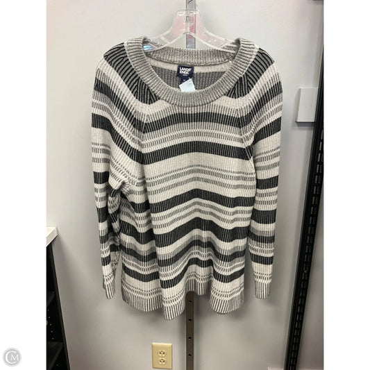 Sweater By Lands End In Striped Pattern, Size: 1x