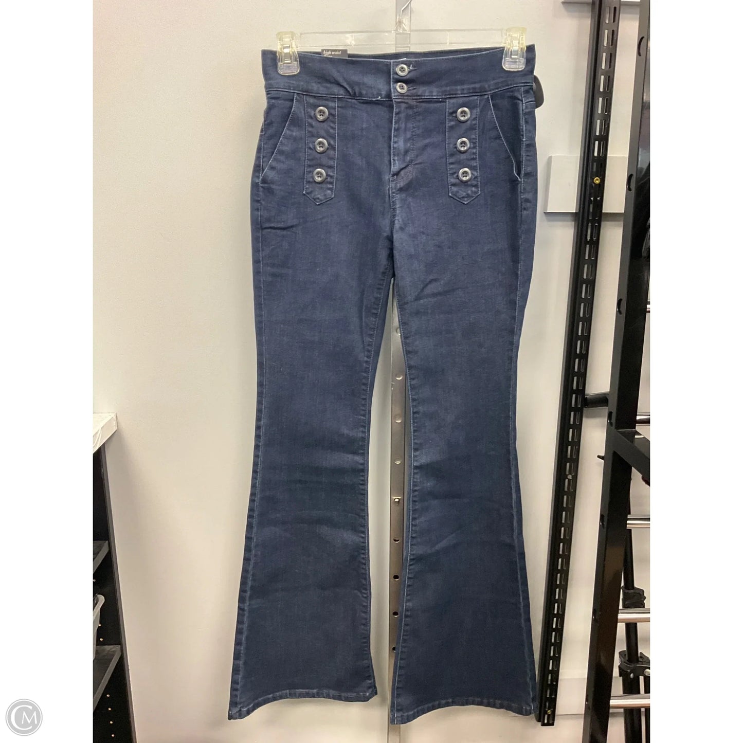 Jeans Flared By New York And Co In Blue Denim, Size: 6