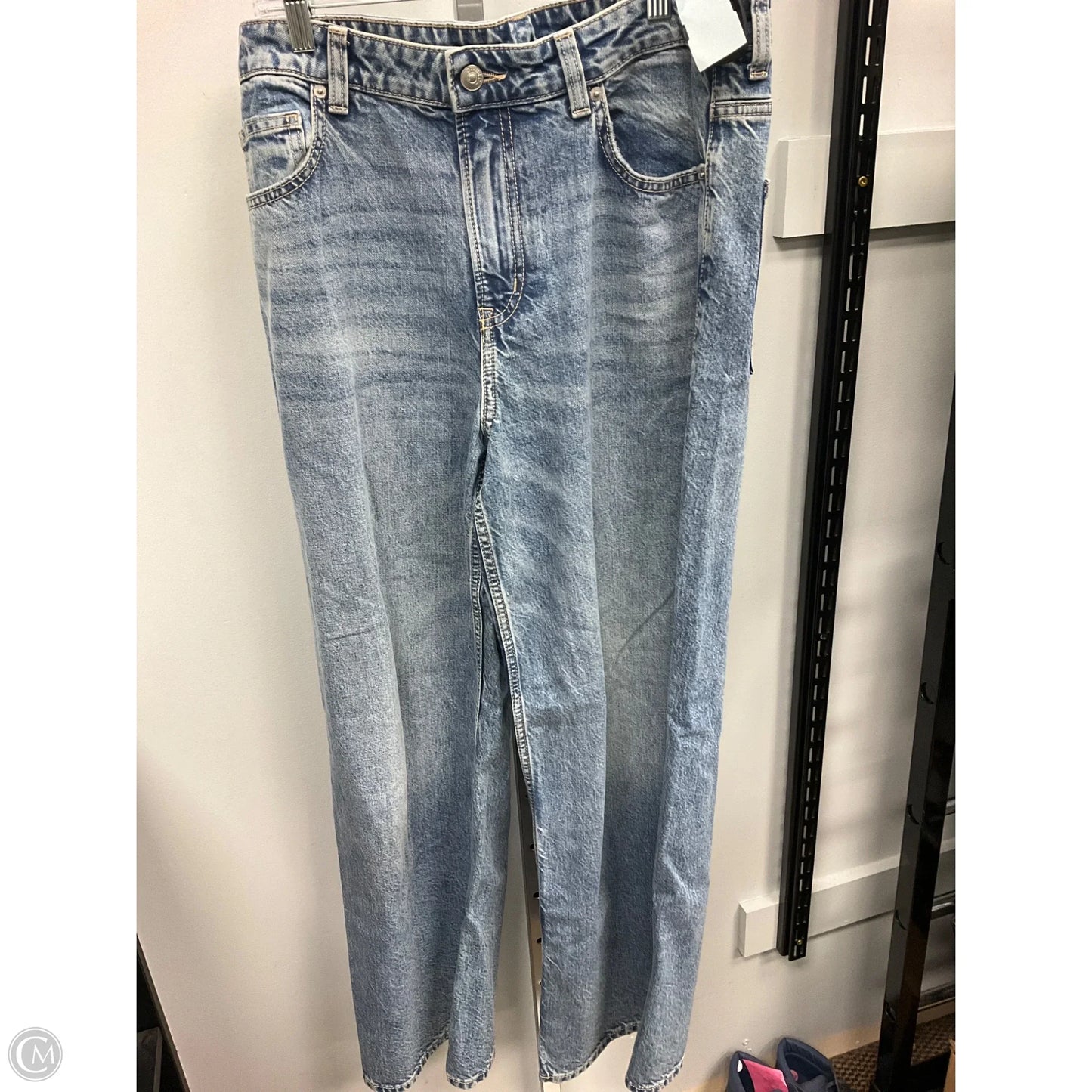 Jeans Wide Leg By Divided In Blue Denim, Size: 10