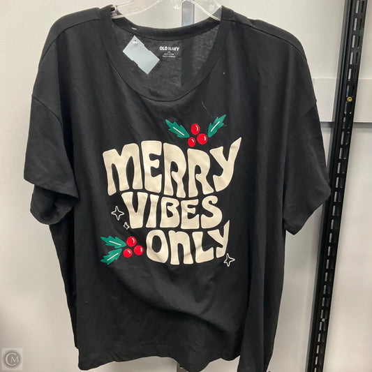 Top Short Sleeve Basic By Old Navy In Black, Size: 2x