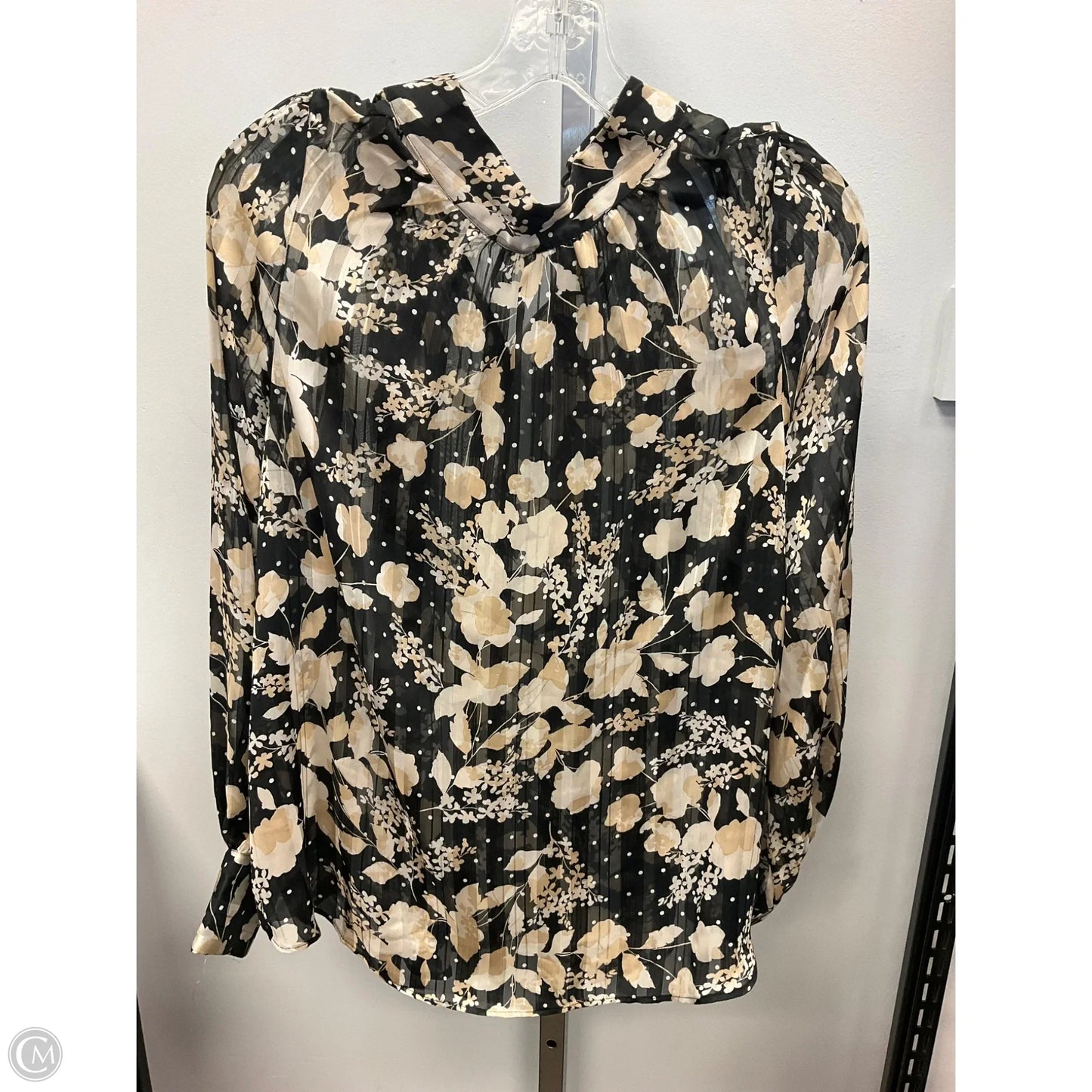 Blouse Long Sleeve By H&m In Floral Print, Size: 8