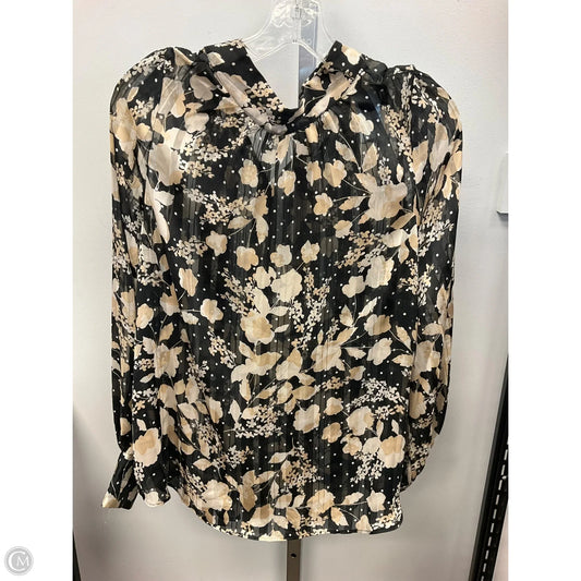 Blouse Long Sleeve By H&m In Floral Print, Size: 8
