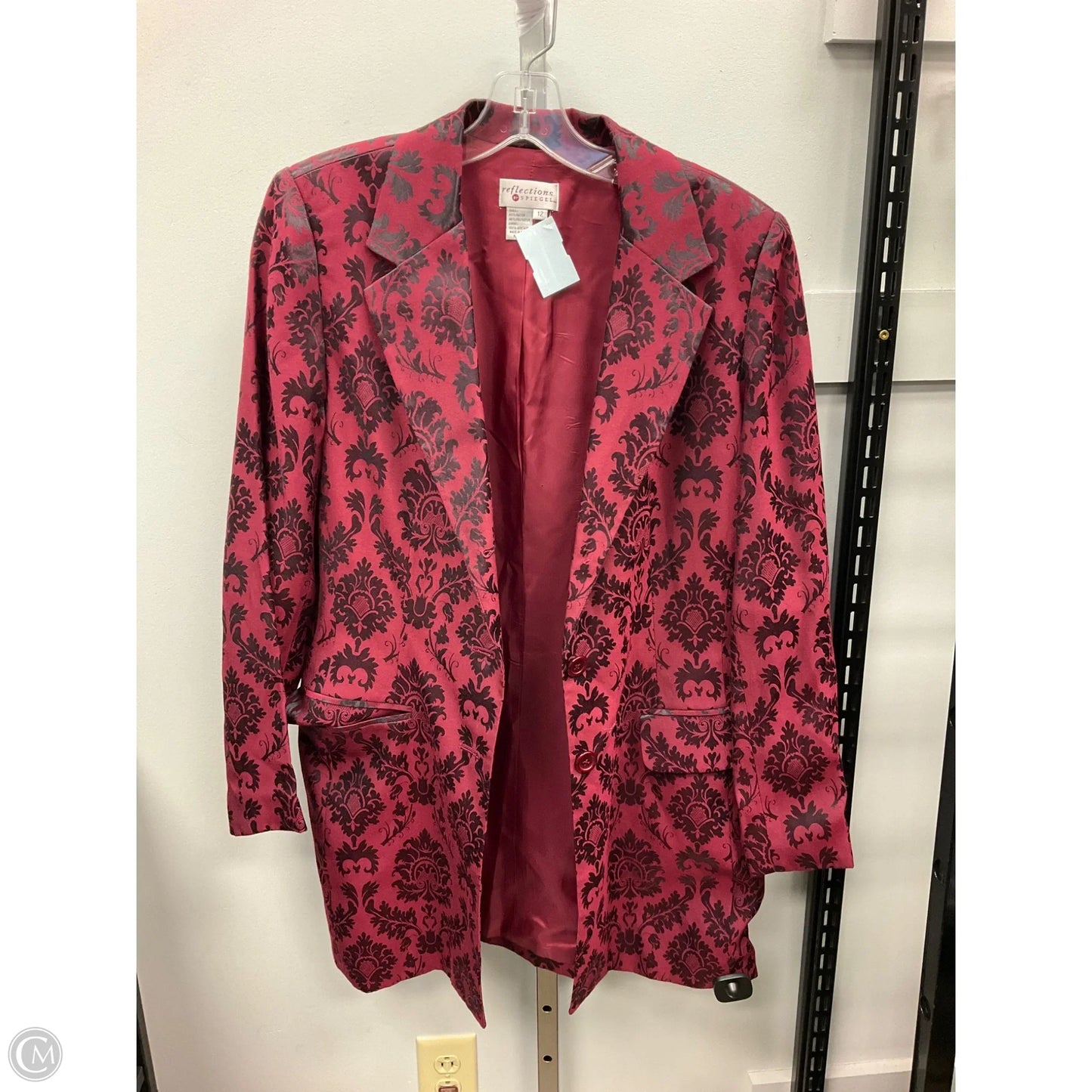 Blazer By Reflections In Black & Red, Size: 12