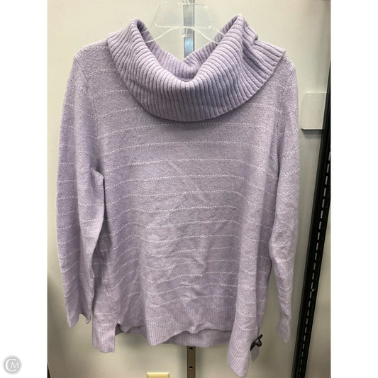 Sweater By Style And Company In Purple & Silver, Size: L