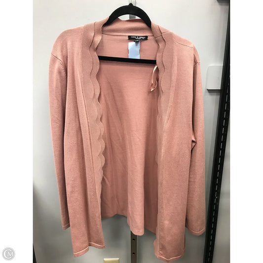 Cardigan By Cable And Gauge In Pink, Size: 1x