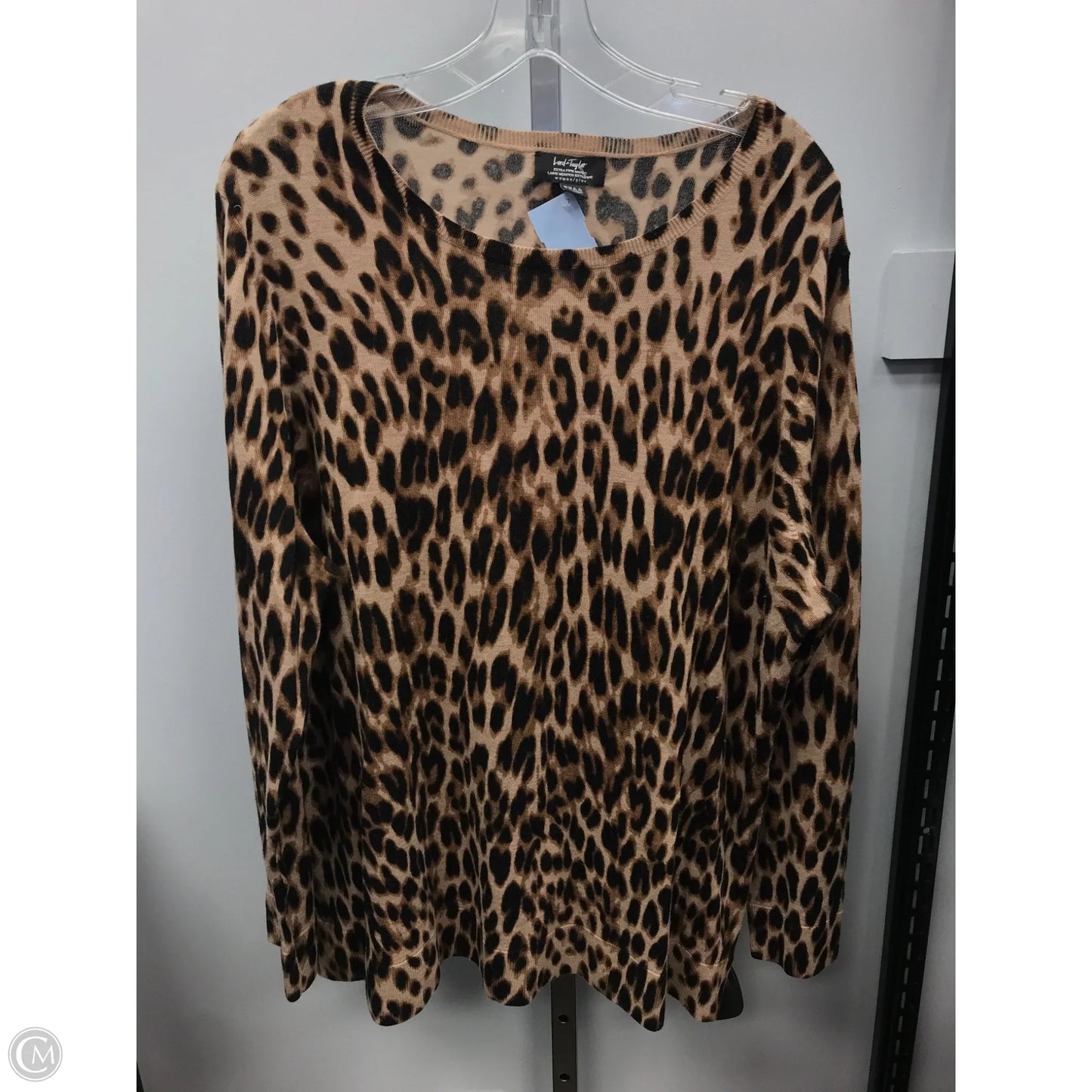 Sweater By Lord And Taylor In Animal Print, Size: 2x