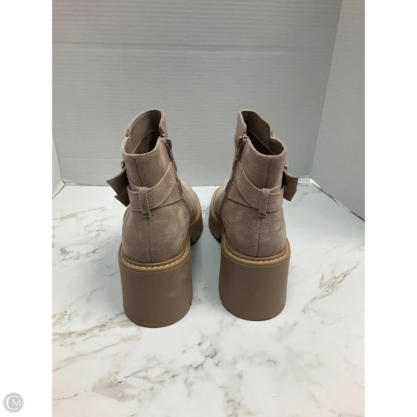 Boots Ankle Heels By Madden Girl In Cream, Size: 8.5