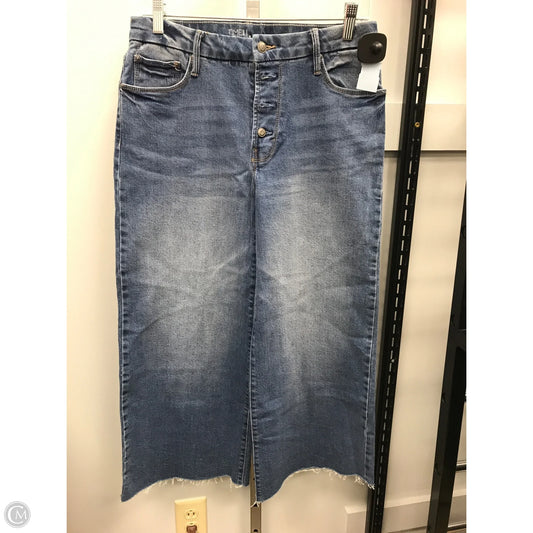 Jeans Wide Leg By Time And Tru In Blue Denim, Size: 8