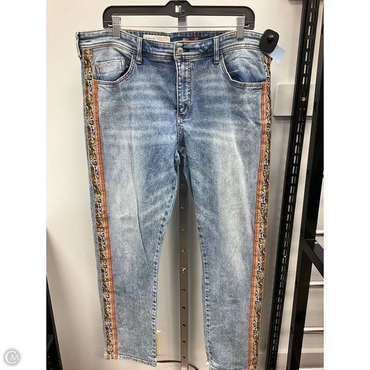 Jeans Straight By Pilcro In Blue Denim, Size: 14l