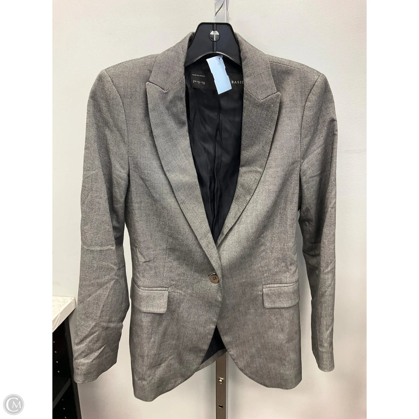 Blazer By Zara Basic In Grey, Size: S