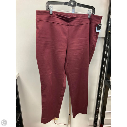 Pants Other By Croft And Barrow In Maroon, Size: 16