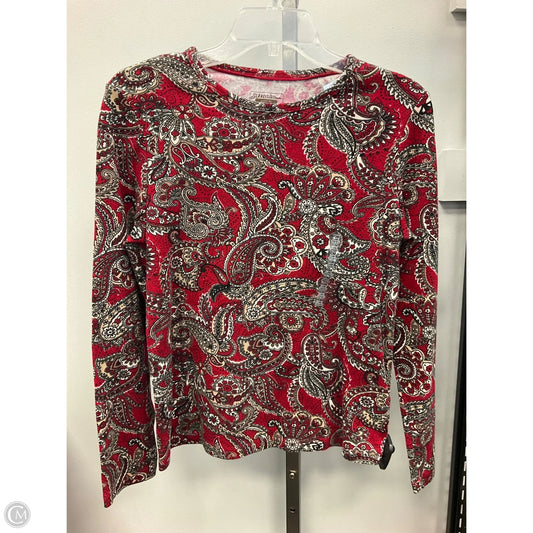 Top Long Sleeve By St Johns Bay In Paisley Print, Size: Mp