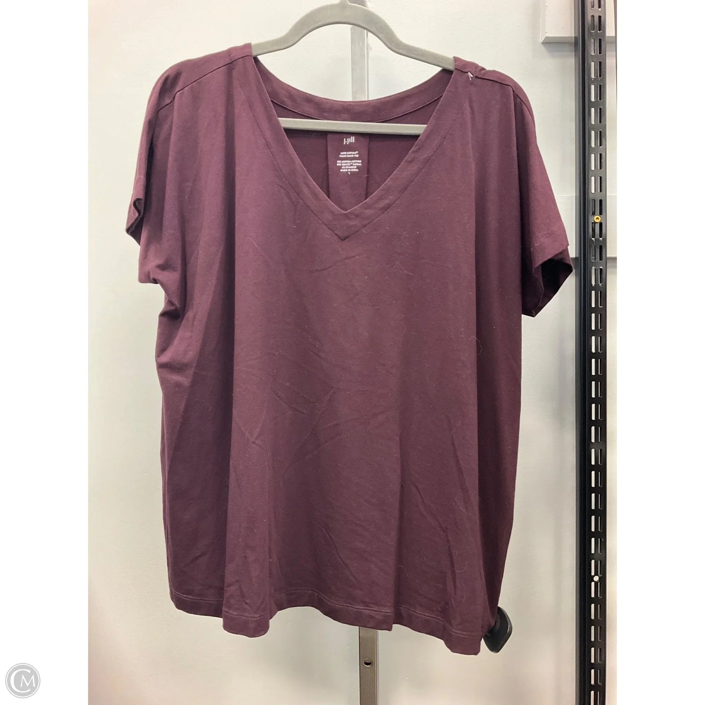 Top Short Sleeve By J. Jill In Purple, Size: L