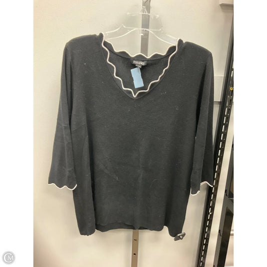 Top Sleeveless By Roz And Ali In Black & White, Size: 2x