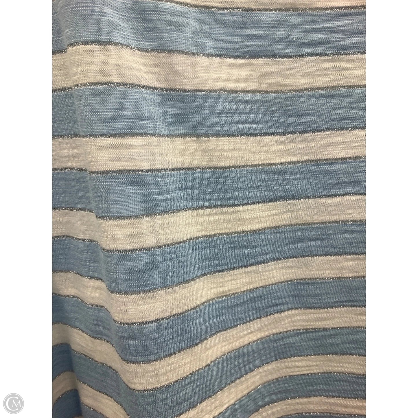 Top Short Sleeve By Talbots In Striped Pattern, Size: 2x