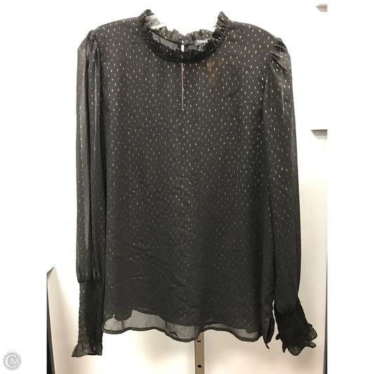 Top Long Sleeve By Rachel Zoe In Black & Gold, Size: L