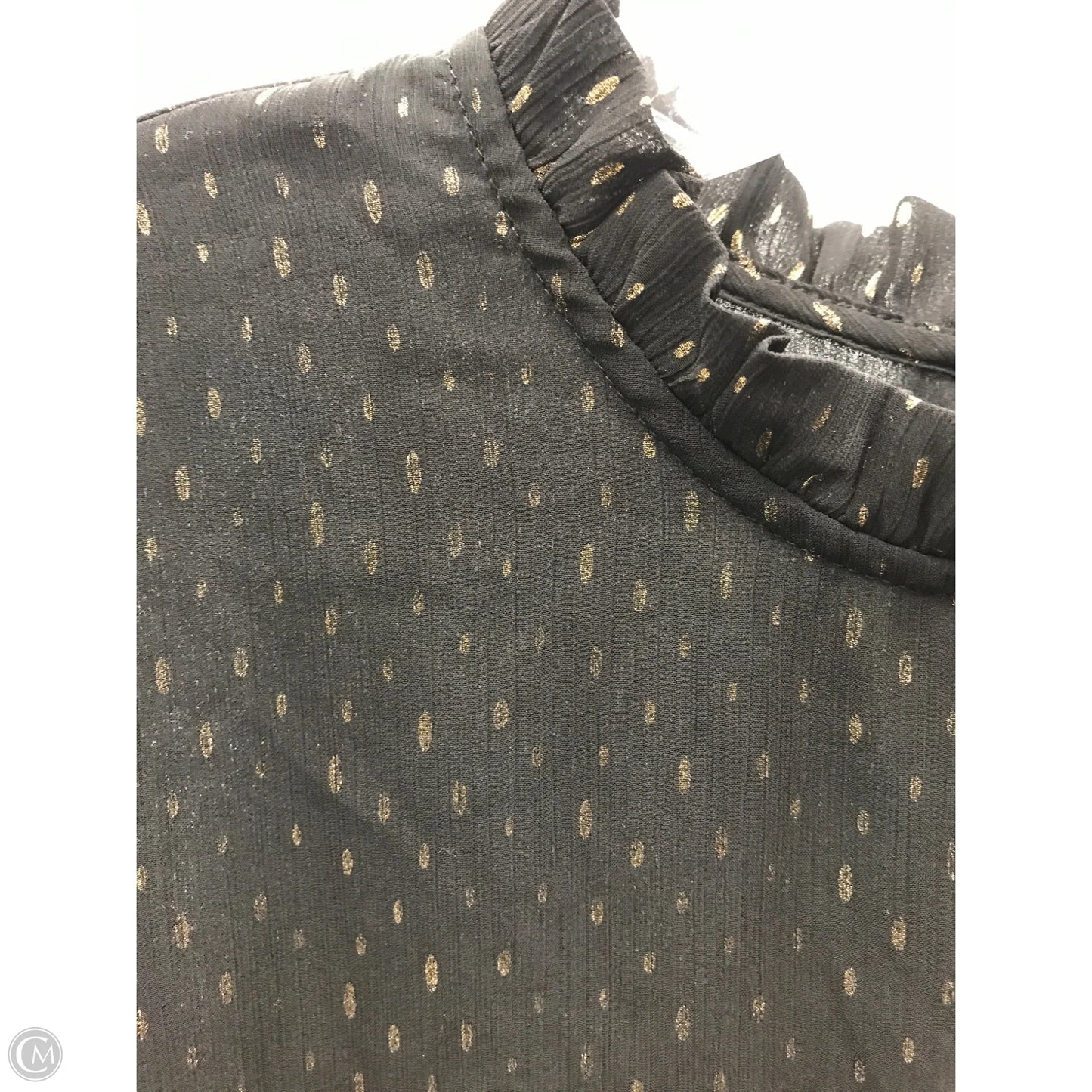 Top Long Sleeve By Rachel Zoe In Black & Gold, Size: L