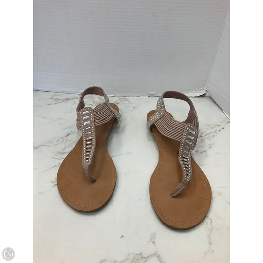 Sandals Flats By Madden Girl In Tan, Size: 9.5