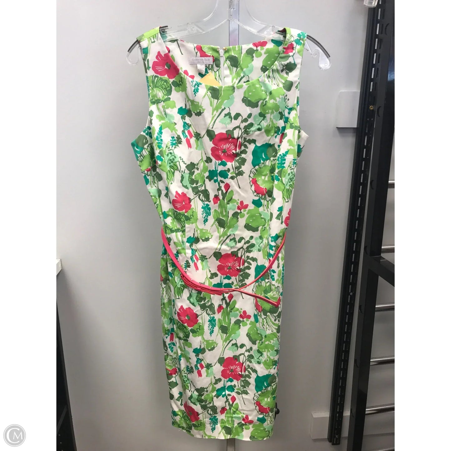 Dress Casual Midi By Charter Club In Floral Print, Size: 14p