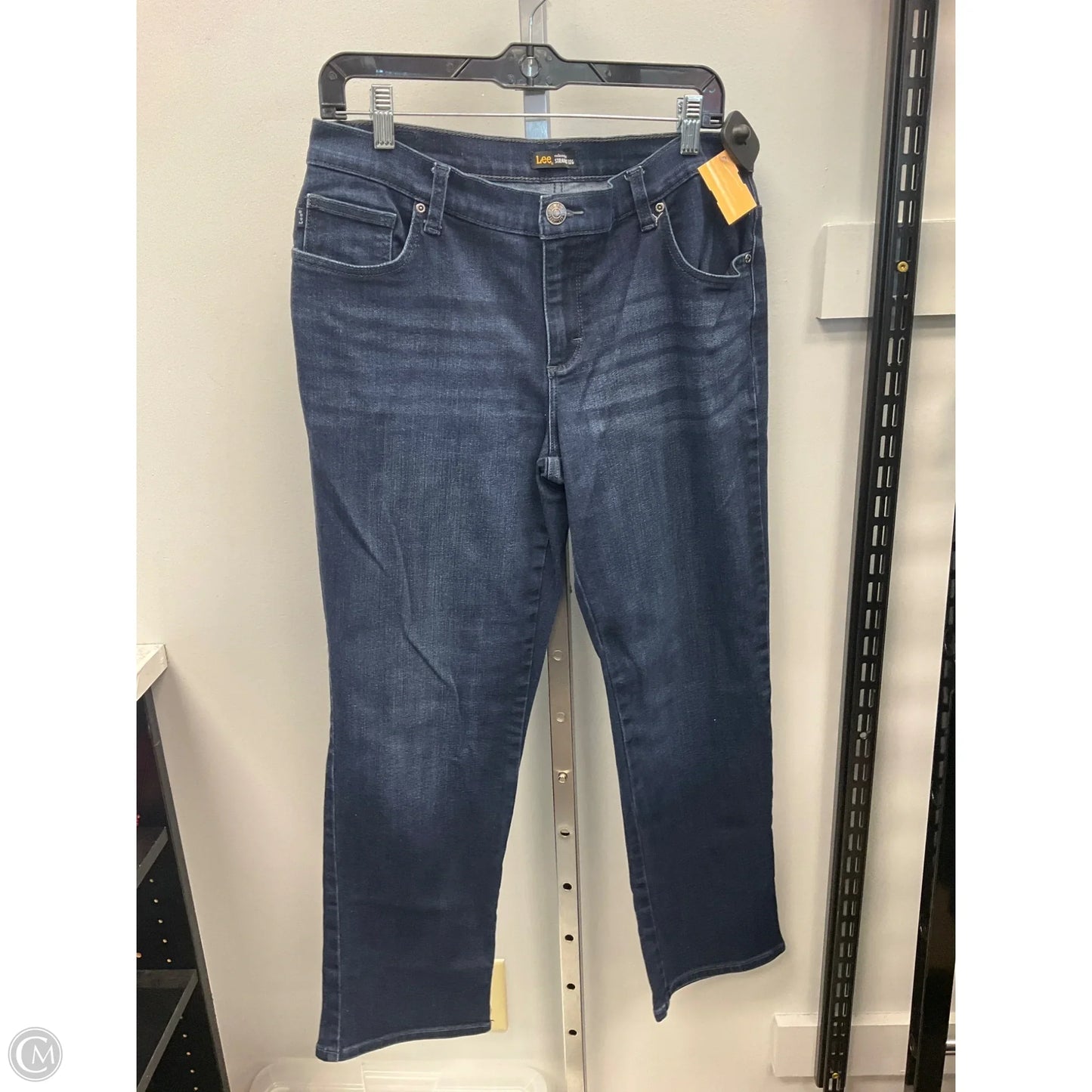 Jeans Straight By Lee In Blue Denim, Size: 12p