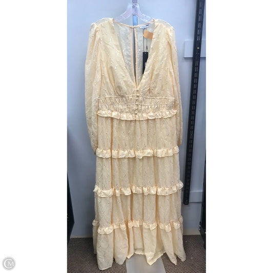 Dress Casual Maxi By Fashion Nova In Yellow, Size: 2x