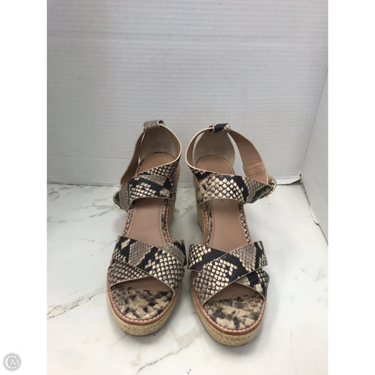Shoes Heels Wedge By Banana Republic In Snakeskin Print, Size: 8