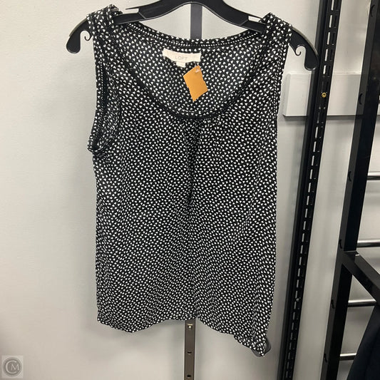 Top Sleeveless By Loft In Black & White, Size: M