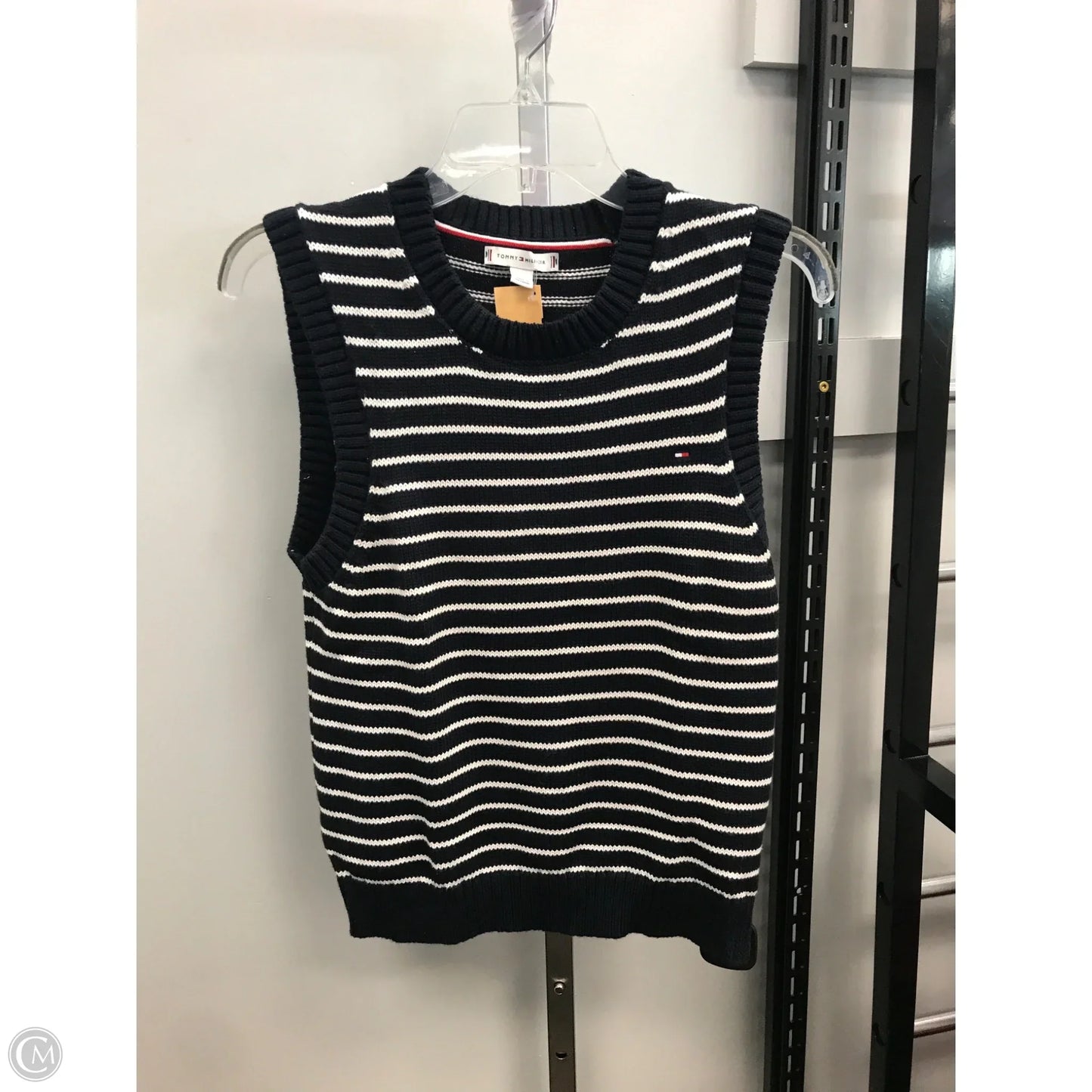 Top Sleeveless By Tommy Hilfiger In Striped Pattern, Size: L