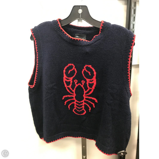 Top Sleeveless By Asos In Blue & Red, Size: M