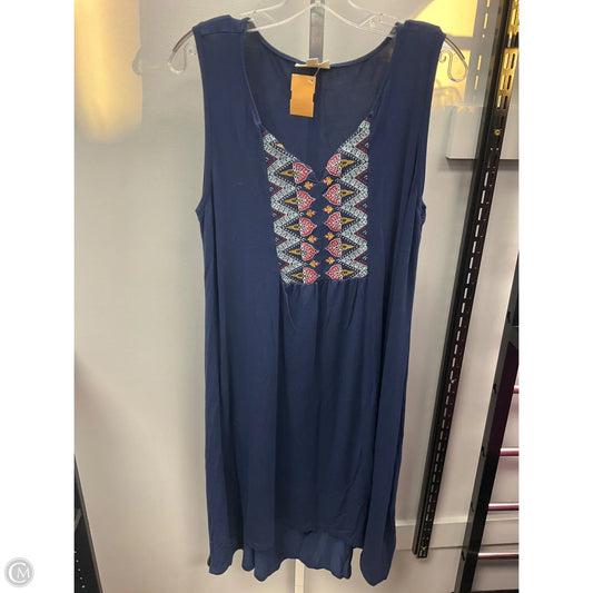 Dress Casual Midi By Style And Company In Navy, Size: L