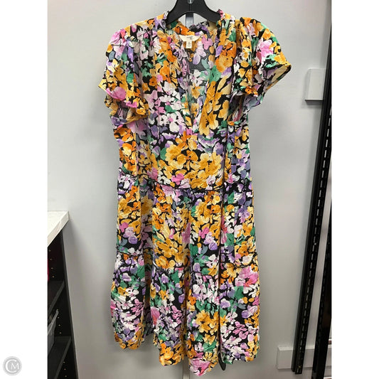 Dress Casual Short By Terra & Sky In Floral Print, Size: L