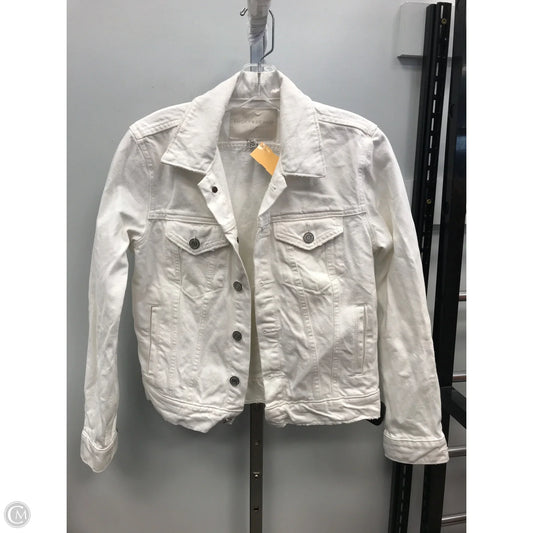 Jacket Denim By Lucky Brand In White Denim, Size: S