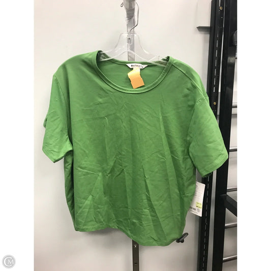 Athletic Top Short Sleeve By Athleta In Green, Size: Xl