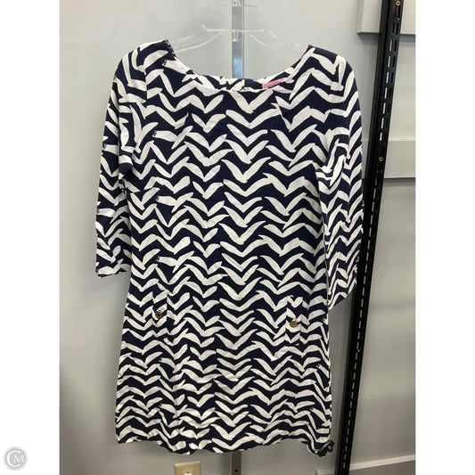 Dress Designer By Lilly Pulitzer In Blue & White, Size: M