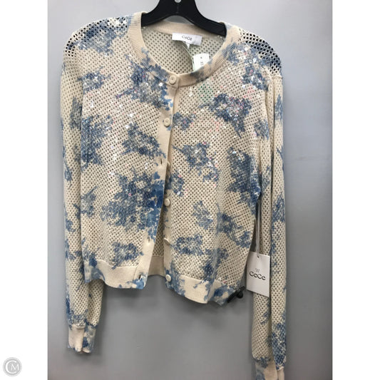 Sweater By Cece In Blue & Cream, Size: S