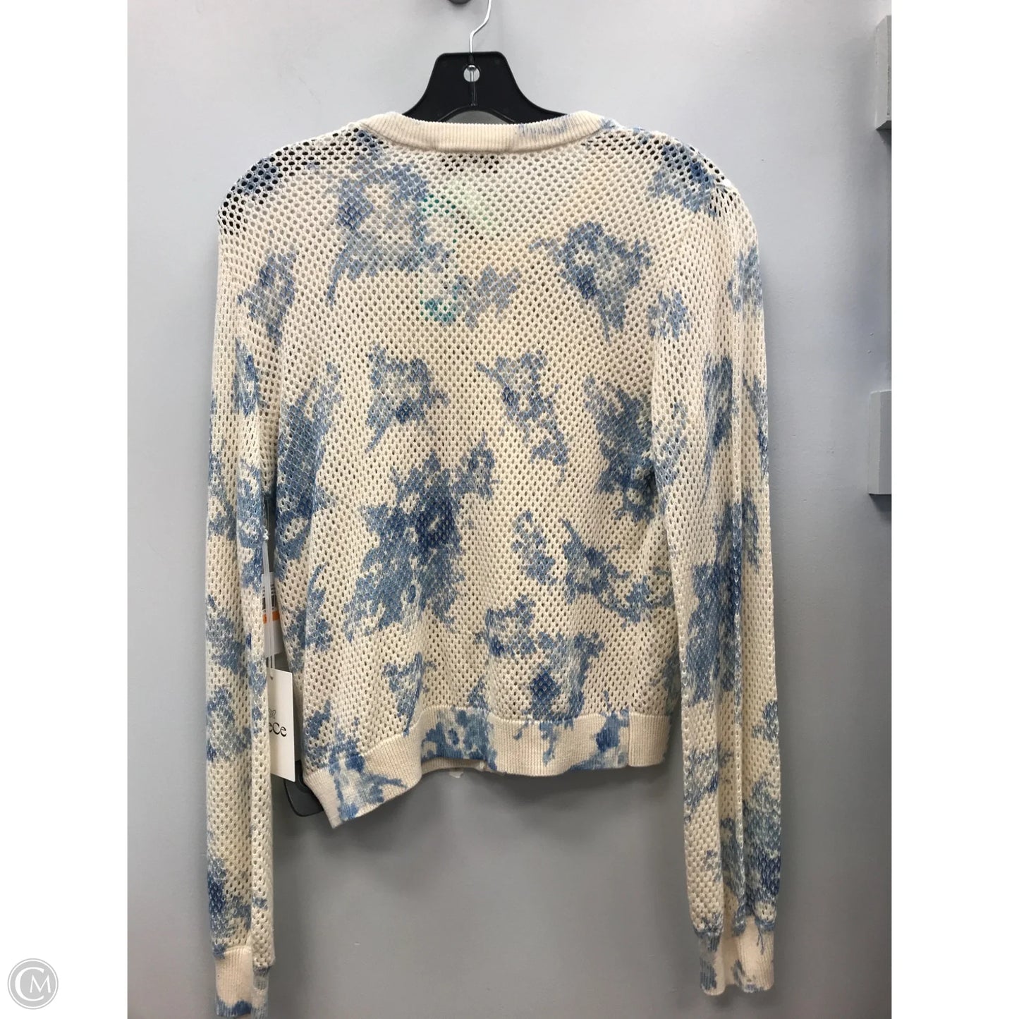 Sweater By Cece In Blue & Cream, Size: S