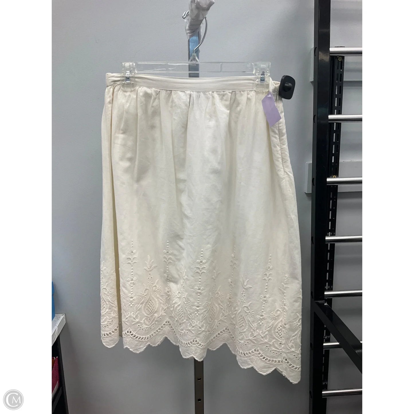 Skirt Midi By Ny Collection In Cream, Size: M