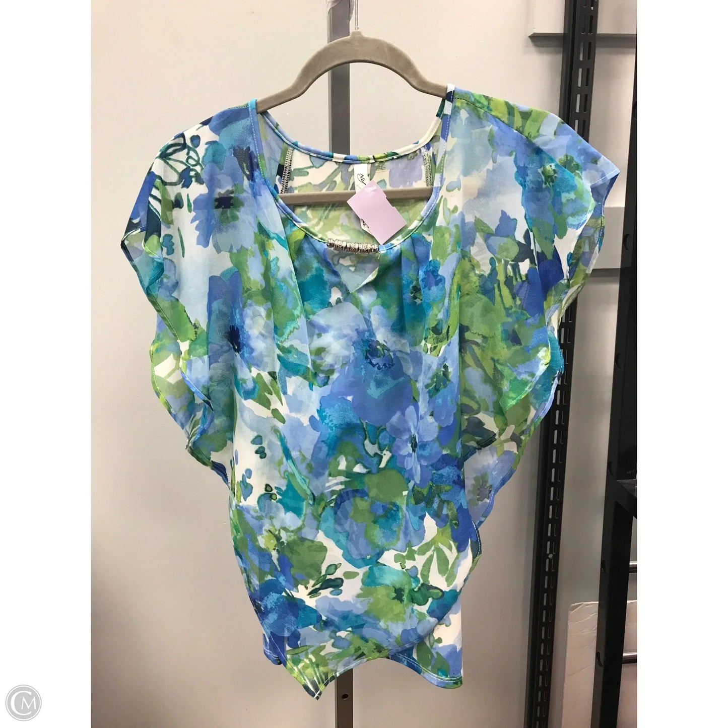 Top Sleeveless By Ny Collection In Blue & Green, Size: Sp