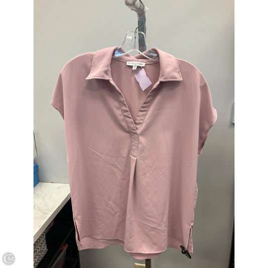 Top Short Sleeve By Maison Damelie In Pink, Size: M